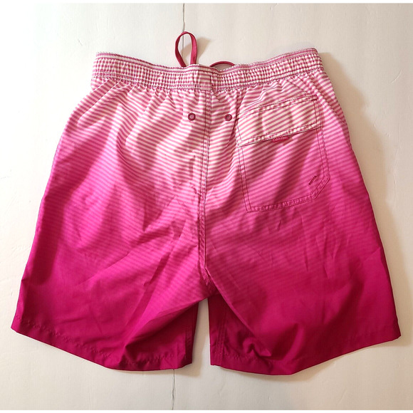 Calvin Klein Mens Quick-Dry UV 50+ Ombre Stripe 7" Swim Trunks Rosebud - Picture 3 of 3